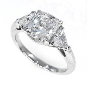 💍 Radiant Cut Crystal Clear Advanced Custom Rings for Women, PD498